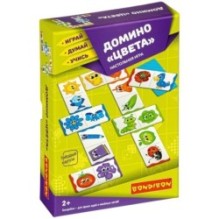 Настольная игра ДОМИНО "ЦВЕТА" Играй Думай Учись Bondibon