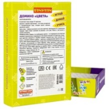 Настольная игра ДОМИНО "ЦВЕТА" Играй Думай Учись Bondibon