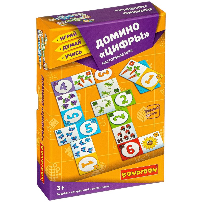 Настольная игра ДОМИНО "ЦИФРЫ" Играй Думай Учись Bondibon