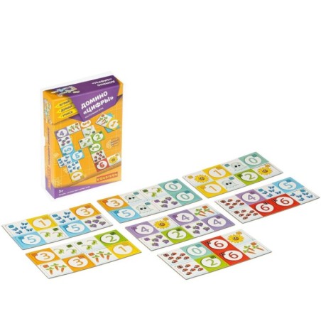Настольная игра ДОМИНО "ЦИФРЫ" Играй Думай Учись Bondibon