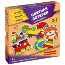 Настольная игра "ЦВЕТНАЯ ЛОТЕРЕЯ" 2 в 1 Играй Думай Учись Bondibon