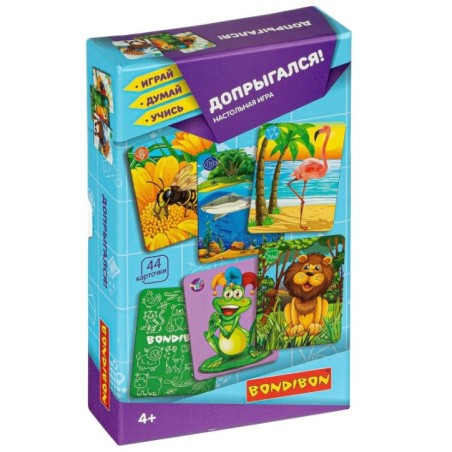Настольная игра "ДОПРЫГАЛСЯ!" 2 уровня сложности Играй Думай Учись Bondibon