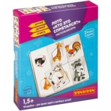Настольная игра ЛОТО "КТО ЭТО СПРЯТАЛСЯ?" Играй Думай Учись Bondibon
