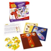 Настольная игра "ЛОГОПАЗЛЫ. ПАРНЫЕ СОГЛАСНЫЕ Г-К, Д-Т" 2в1 Играй Думай Учись Bondibon