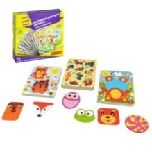 Настольная игра Картинки-сортеры. "В ЛЕСУ" 3 в 1 Играй Думай Учись Bondibon