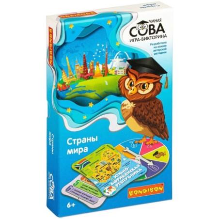 Игра-викторина "СТРАНЫ МИРА" Умная Сова Bondibon