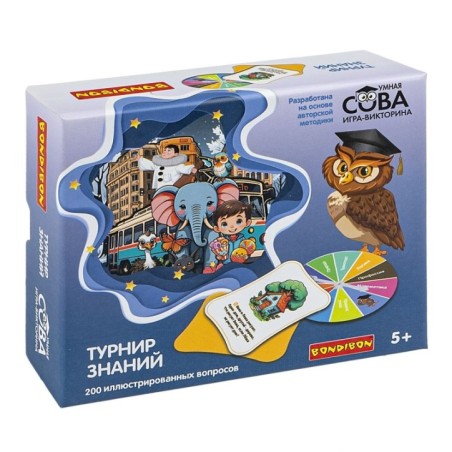 Игра-викторина «ТУРНИР ЗНАНИЙ" Умная Сова Bondibon