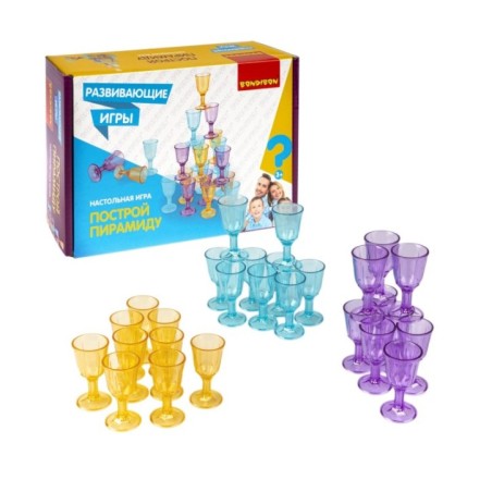 Развивающая настольная игра "ПОСТРОЙ ПИРАМИДУ" Bondibon