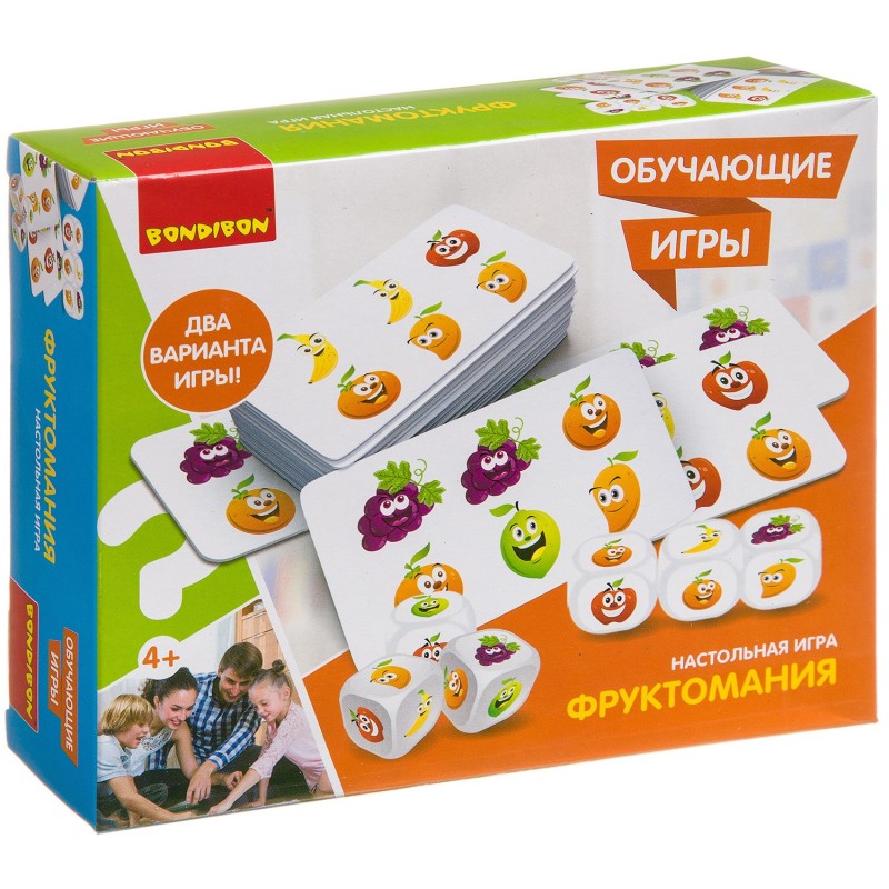 Обучающая настольная игра "ФРУКТОМАНИЯ" Bondibon