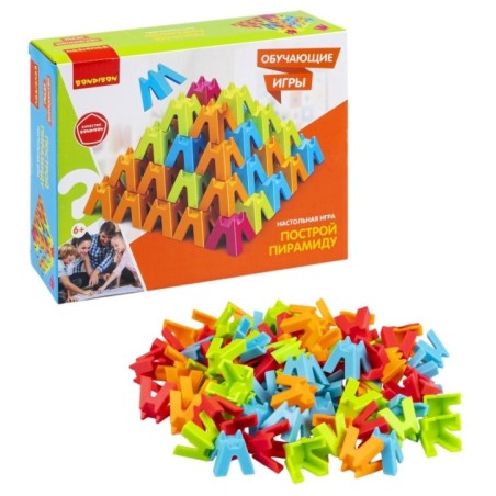 Обучающая настольная игра "ПОСТРОЙ ПИРАМИДУ" Bondibon