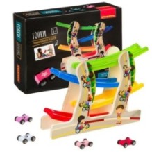 Развивающая игра из дерева Bondibon «ГОНКИ»