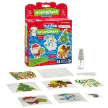 Набор для творчества BONDIBON. Новогодняя аквамозаика с Буки. 1000 бусин!