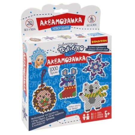 Новогодняя аквамозаика с Луки Bondibon. 1000 бусин!