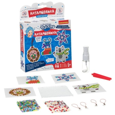 Новогодняя аквамозаика с Луки Bondibon. 1000 бусин!