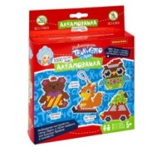 Набор для творчества АКВАМОЗАИКА "НОВОГОДНЯЯ 2" 1000 блестящих и неоновых бусин, подвески Творчество с Луки Bondibon