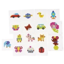 Набор для творчества БОЛЬШАЯ АКВАМОЗАИКА, 1360 бусин, 10 цветов, 16 шаблонов, Творчество с Буки Bondibon