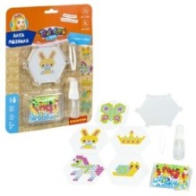 Набор для творчества АКВАМОЗАИКА "ИГРУШКИ" с подложкой в виде шестигранника Творчество с Луки Bondibon