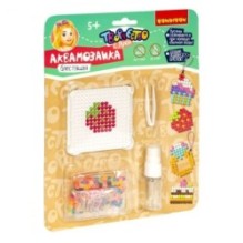 Набор для творчества АКВАМОЗАИКА "ДЕСЕРТЫ И КОЛЕЧКО" с блестящими бусинами и подвесками Творчество с Луки Bondibon