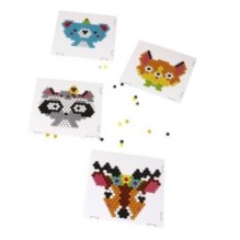 Набор для творчества АКВАМОЗАИКА "ЛЕСНЫЕ ЖИТЕЛИ" 1000 блестящих и неоновых бусин, подвески Творчество с Буки Bondibon