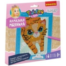 Набор для творчества Bondibon "Алмазная мозаика Котейка"