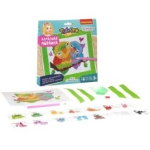 Набор для творчества Bondibon "Алмазная мозаика Попугаи-неразлучники"