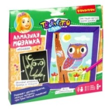 Набор для творчества АЛМАЗНАЯ МОЗАИКА "СОВУШКА" неоновая картина Творчество с Луки Bondibon