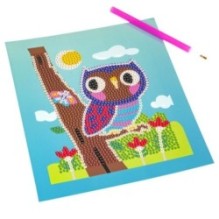 Набор для творчества АЛМАЗНАЯ МОЗАИКА "СОВУШКА" неоновая картина Творчество с Луки Bondibon