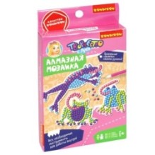 Набор для творчества АЛМАЗНАЯ МОЗАИКА "ЛЯГУШКИ" блестящие наклейки Творчество с Луки Bondibon