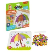 Набор для творчества Bondibon "Картина с помпончиками: Зонтик"