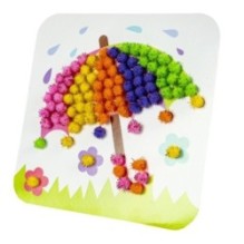 Набор для творчества Bondibon "Картина с помпончиками: Зонтик"