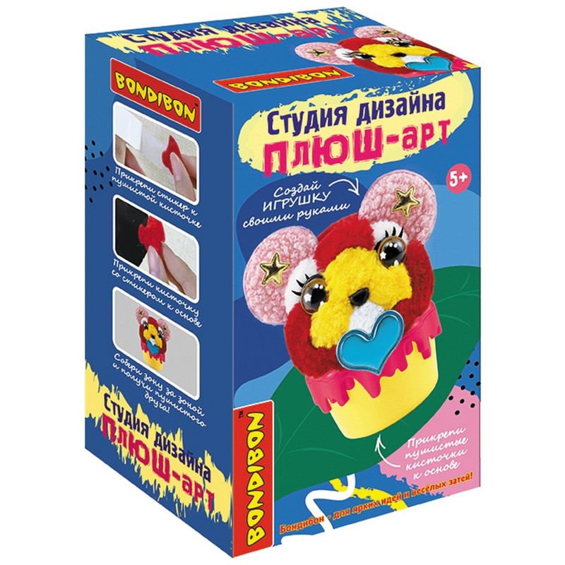 Набор для детского творчества "ПЛЮШ-арт" МИШКА Студия дизайна Bondibon