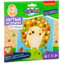 Набор для творчества BONDIBON "ЁЖ" Картина из пуговиц для малышей