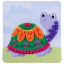 Набор для творчества Bondibon "Картина с помпончиками: Черепашка"