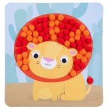 Набор для творчества Bondibon "Картина с помпончиками: Львенок"