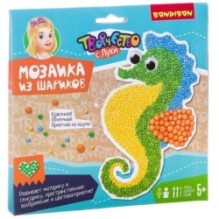 Набор для творчества Bondibon " Мозаика из шариков Морской конёк"