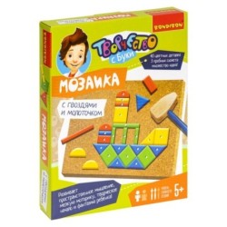 Набор для творчества BONDIBON. Мозаика с гвоздями и молоточком 1