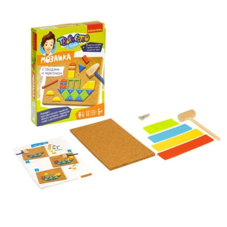 Набор для творчества BONDIBON. Мозаика с гвоздями и молоточком 1