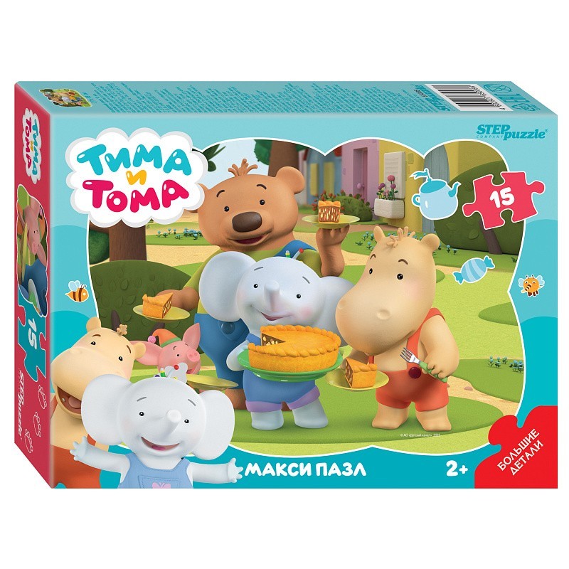 Контурный МАКСИ пазл 15 эл. "Тима и Тома" (Riki)