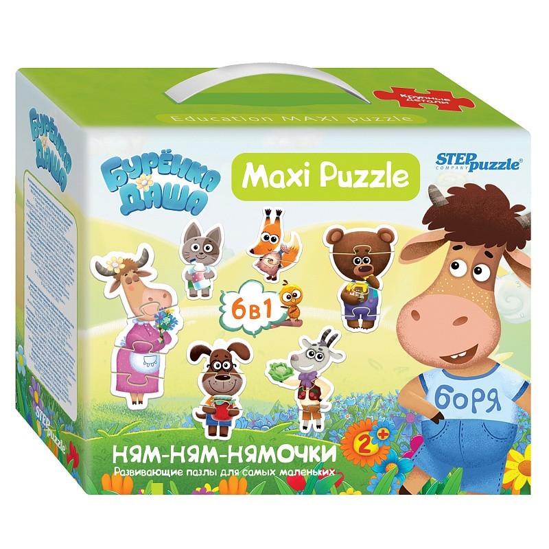 Мозаика "puzzle" 6в1 "Буренка Даша" (RIKI)