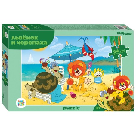 Мозаика "puzzle" maxi 24 "Львёнок и Черепаха (new)" (С/м)