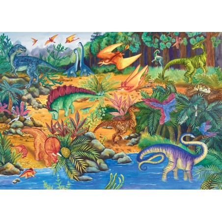 Напольный пазл "Динозавры" (Большие)
