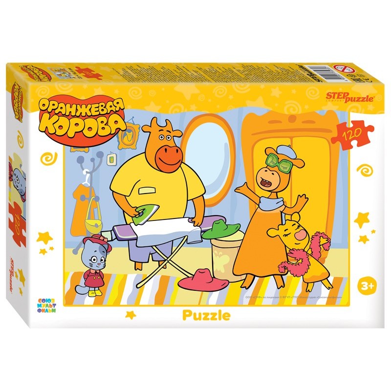 Мозаика "puzzle" 120 "Оранжевая корова"