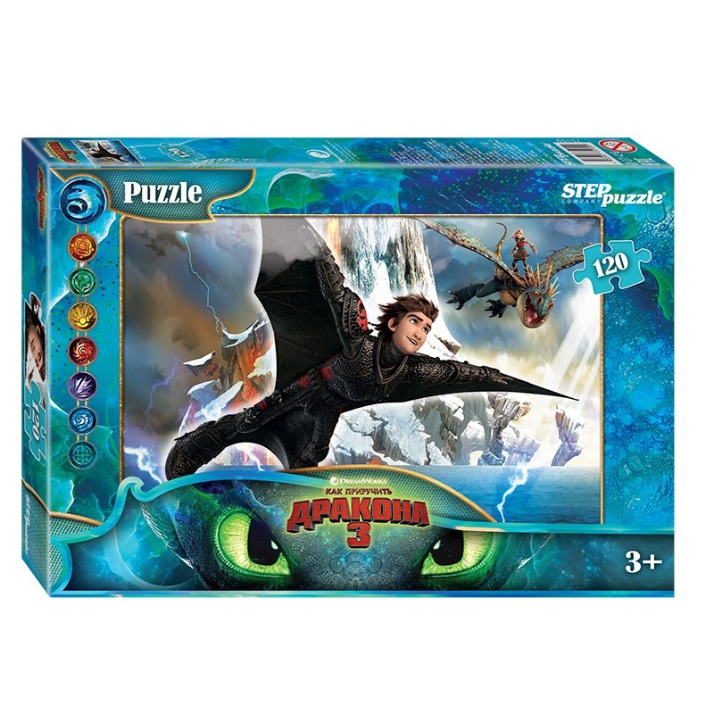 Мозаика "puzzle" 120 "Как приручить дракона - 3" (DreamWorks)