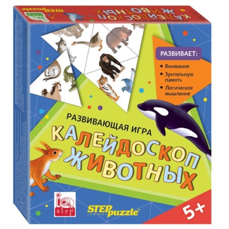 Развивающая игра "Калейдоскоп животных. Тримино" (IQ step)