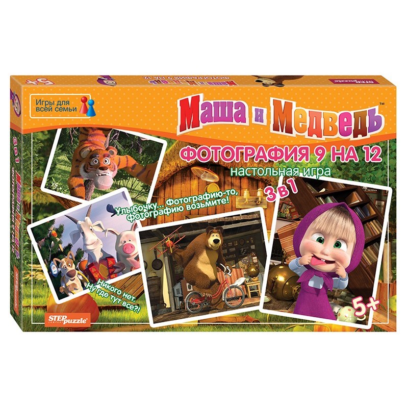 Настольная игра "Фотография 9 на 12" (Маша и Медведь)