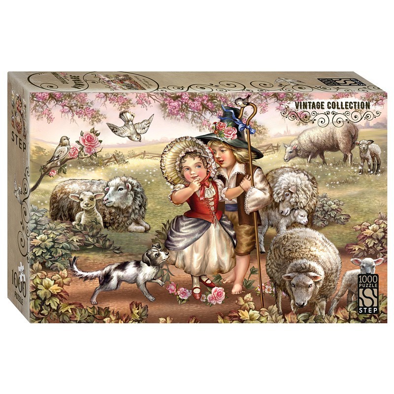 Мозаика "puzzle" 1000 "Паcтушок и пастушка"(Vintage collection)