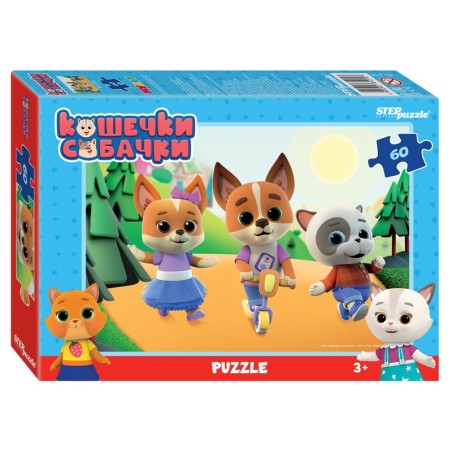 Мозаика "puzzle" 60 "Кошечки и собачки" (0+ Медиа)