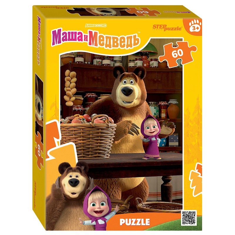 Мозаика "puzzle" 60 "Маша и Медведь. Лесные истории" (Анимаккорд)