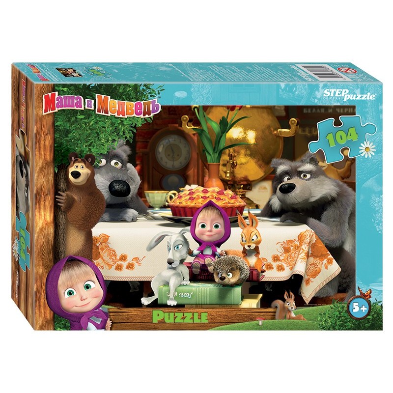 Мозаика "puzzle" 104 "Маша и Медведь - 2" (Анимаккорд)