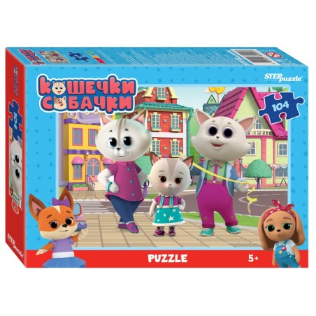Мозаика "puzzle" 104 "Кошечки и собачки" (0+ Медиа)
